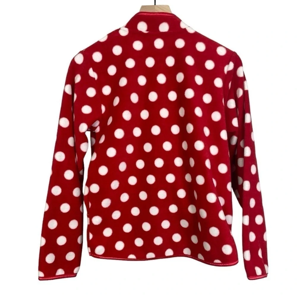 Disney Parks Youth Girls Walt Disney World Minnie Mouse Polka Dot Fleece Jacket